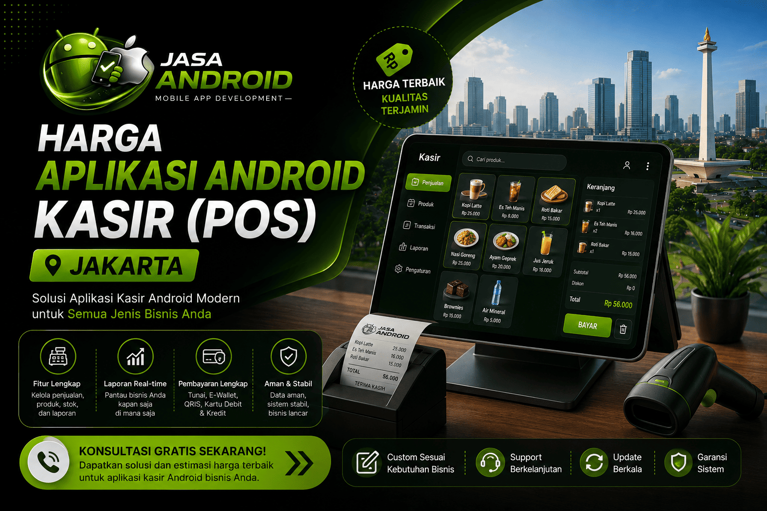 Harga Aplikasi Android Kasir (POS) Jakarta untuk Bisnis Modern dan Efisien